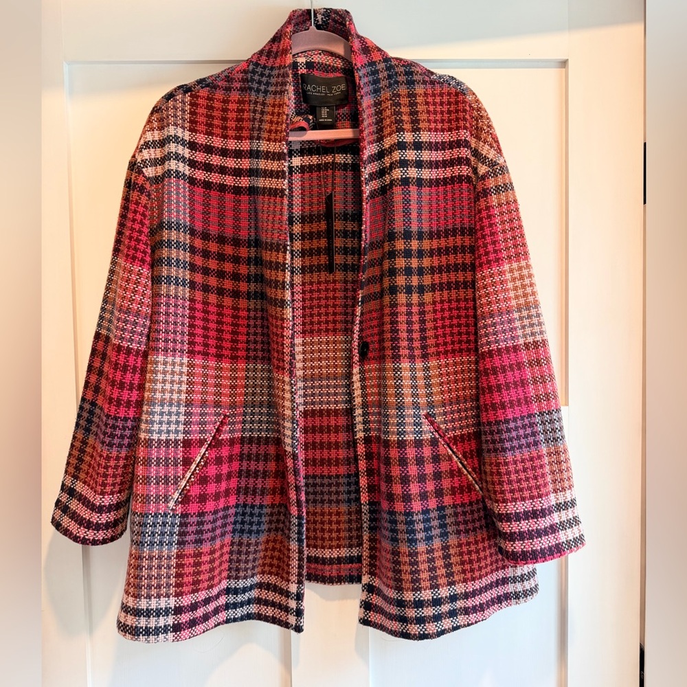 Rachel Zoe Women's Multicolor Plaid wool Blazer